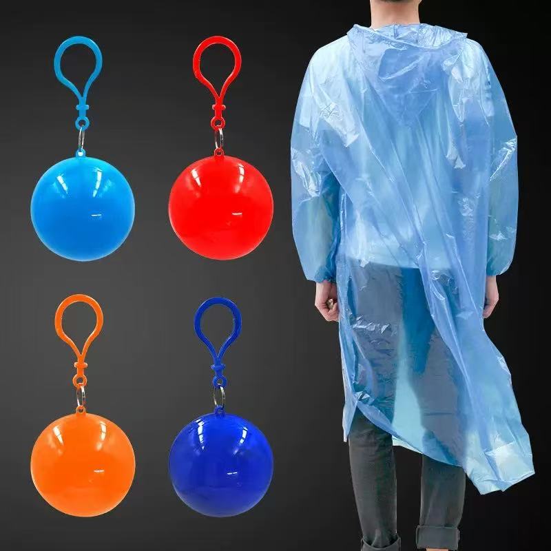 Emergency Poncho Rain - Bola de impermeable comprimido desechable de